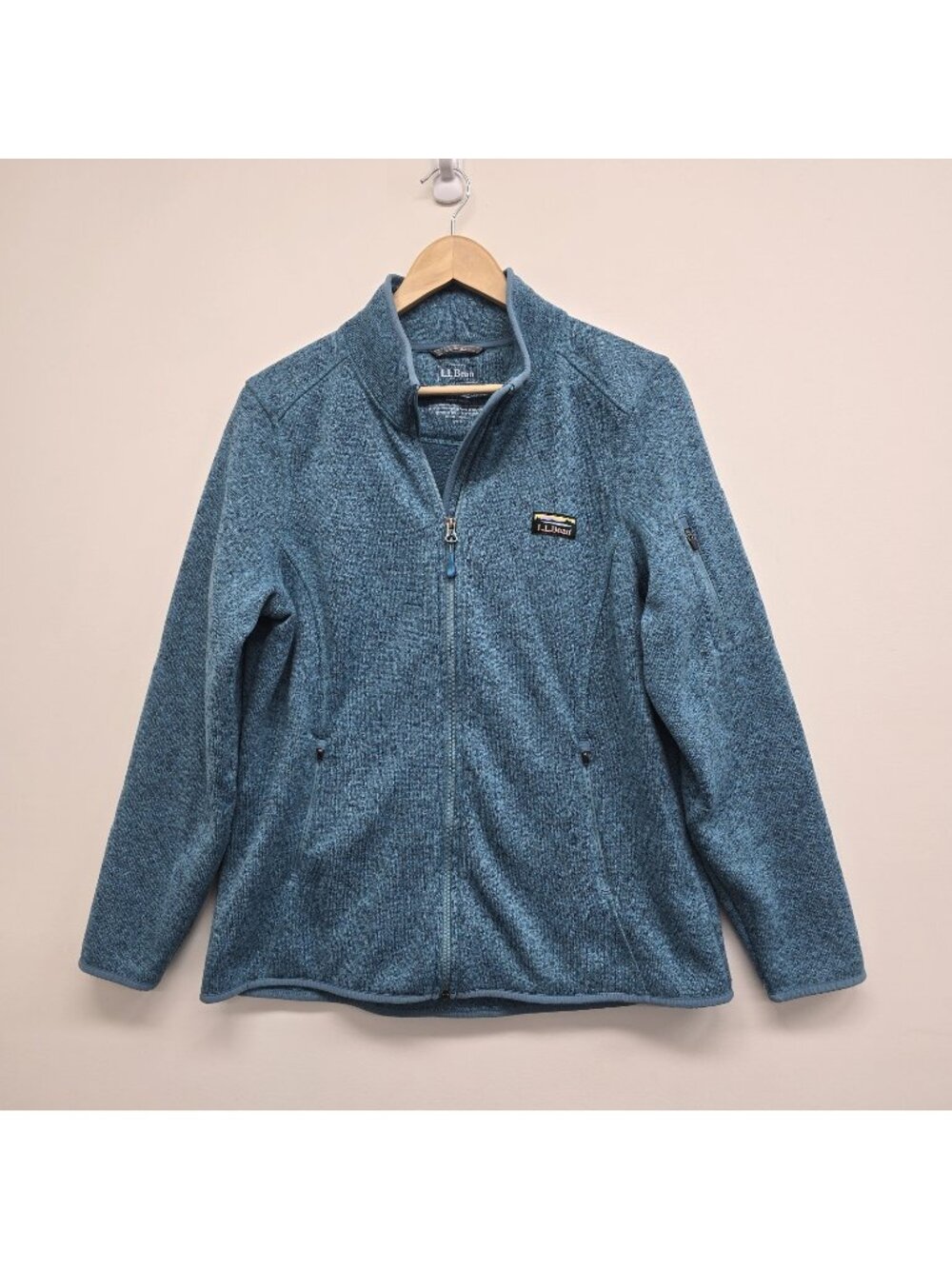 LL Bean Sweater Fleece Full Zip Jacket Sz XL Outdoor Gorpcore Granola Girl Teal